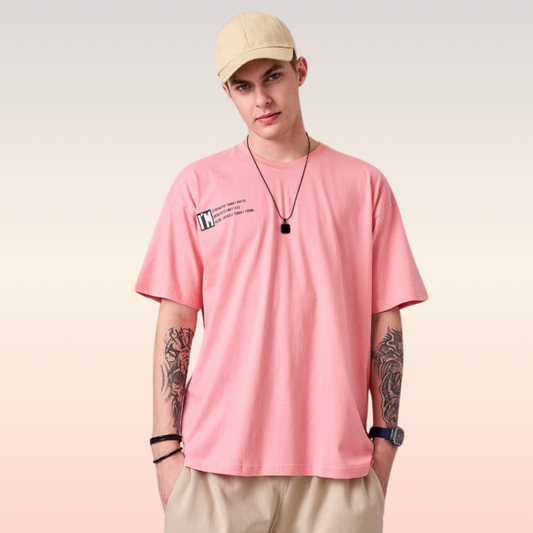 Peach color 100% Cotton oversized graphic TShirt with motivational & inspirational graphics.