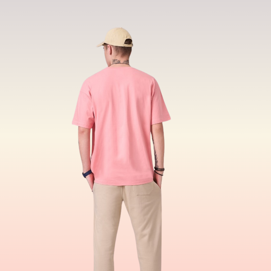 Peach color 100% Cotton oversized graphic TShirt with motivational & inspirational graphics.