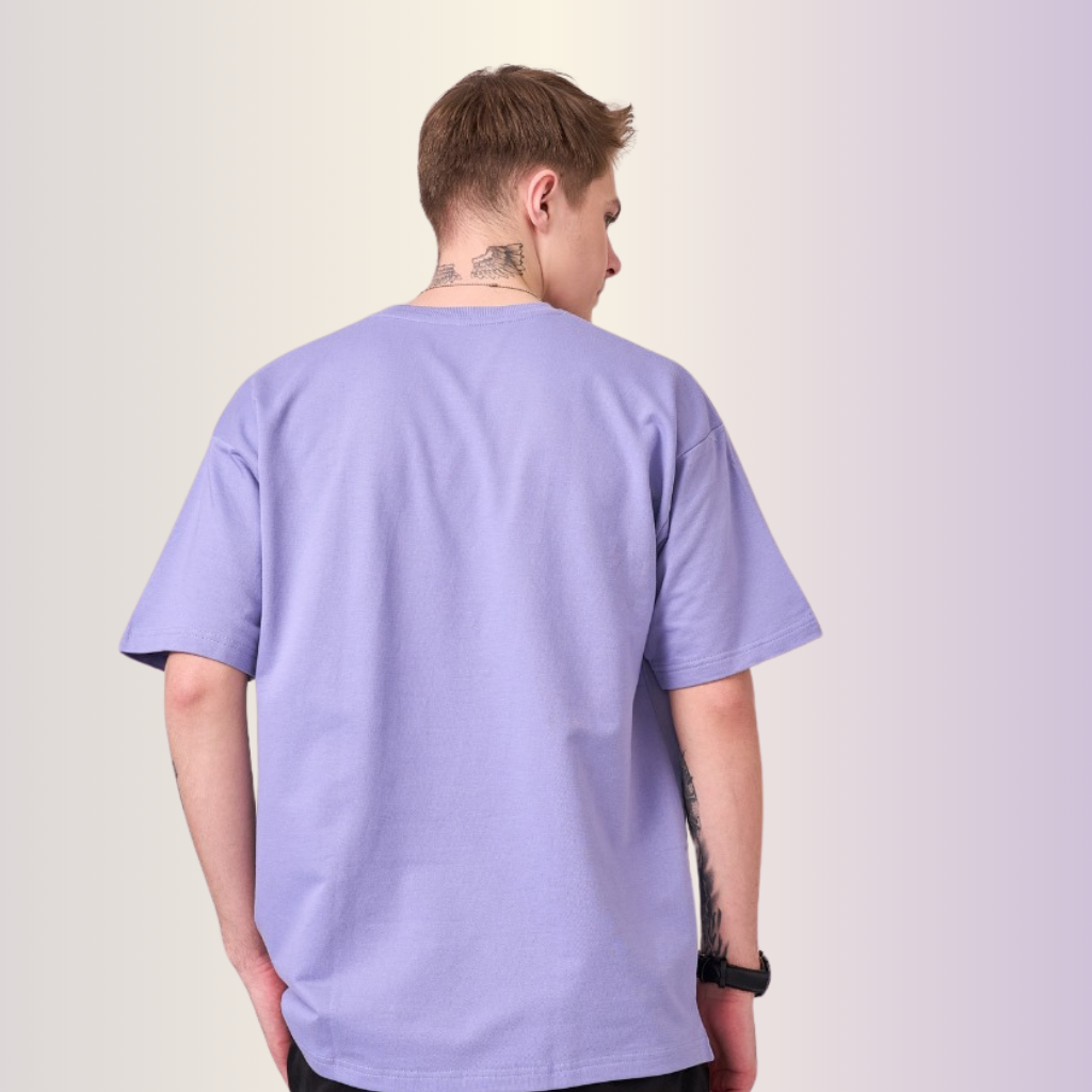 Unisex lavender color 100% Cotton drop shoulder graphic TShirt with motivational & inspirational graphics.