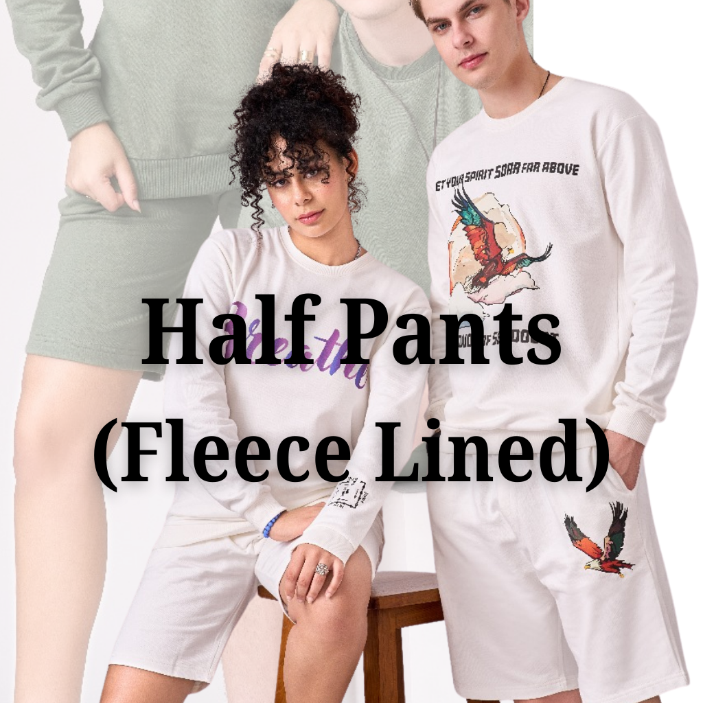 Half Pant Joggers (Fleece Lined 100% Cotton)