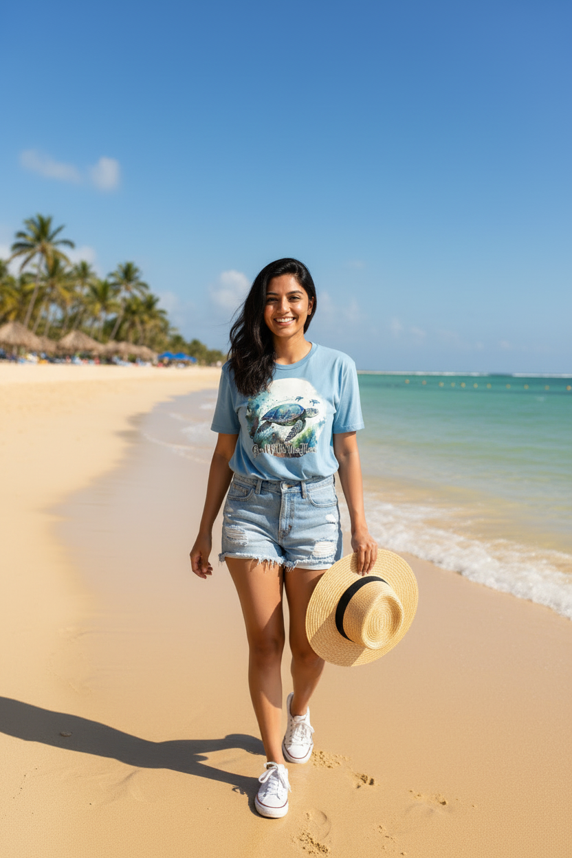 SUMMER VIBES – SuperLITE Tee (SNOW BLUE)